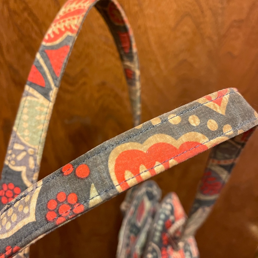 Vera Bradley - purse - gray w/orange, lavender & aqua - used - Picture 3 of 7